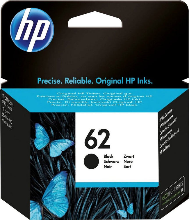 HP 62 Tintenpatrone – Schwarz – 1 Stück