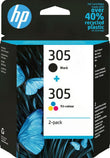 HP 305 Tintenpatrone – Schwarz, Cyan, Magenta, Gelb – 2er-Pack