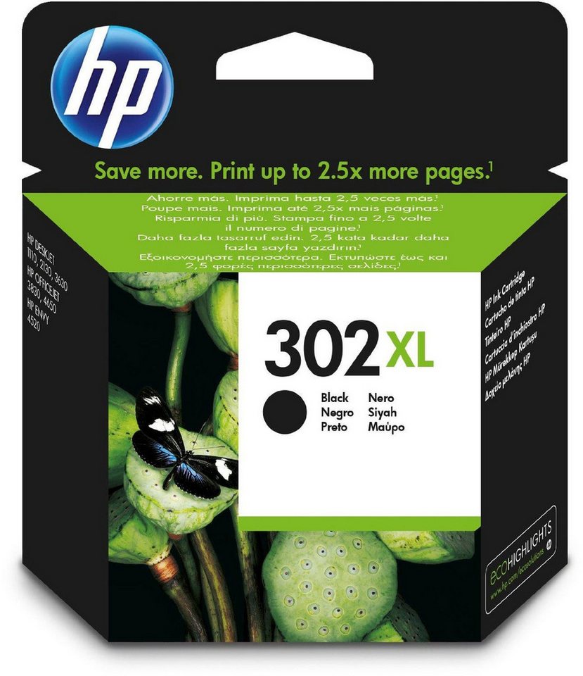 HP 302XL Tintenpatrone – Schwarz – 1 Stück
