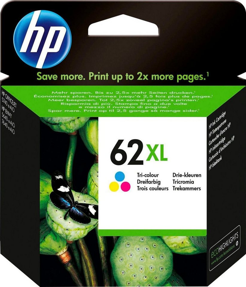 HP 62XL Tintenpatrone – Dreifarbig – 1 Stück