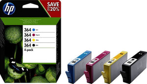 HP 364 Tintenpatrone – Schwarz, Cyan, Magenta, Gelb – 4er-Pack