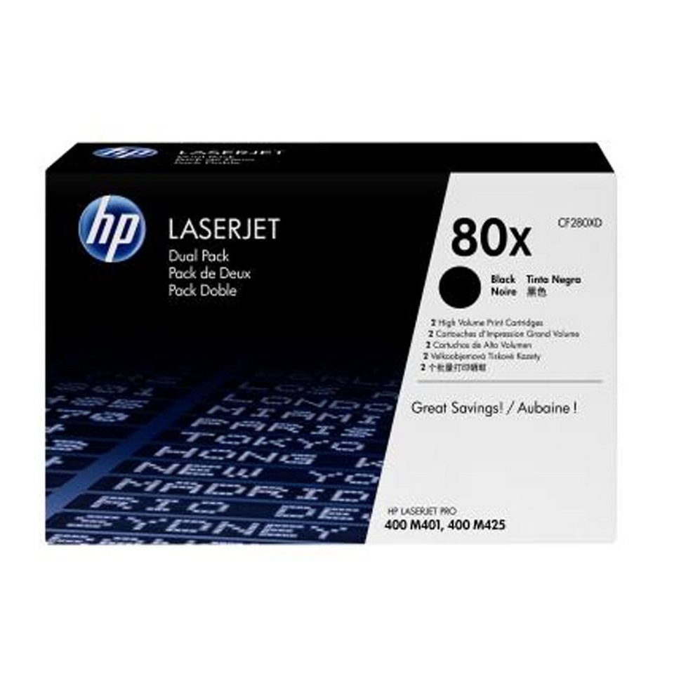 HP 80X Toner – Schwarz – 2er-Pack