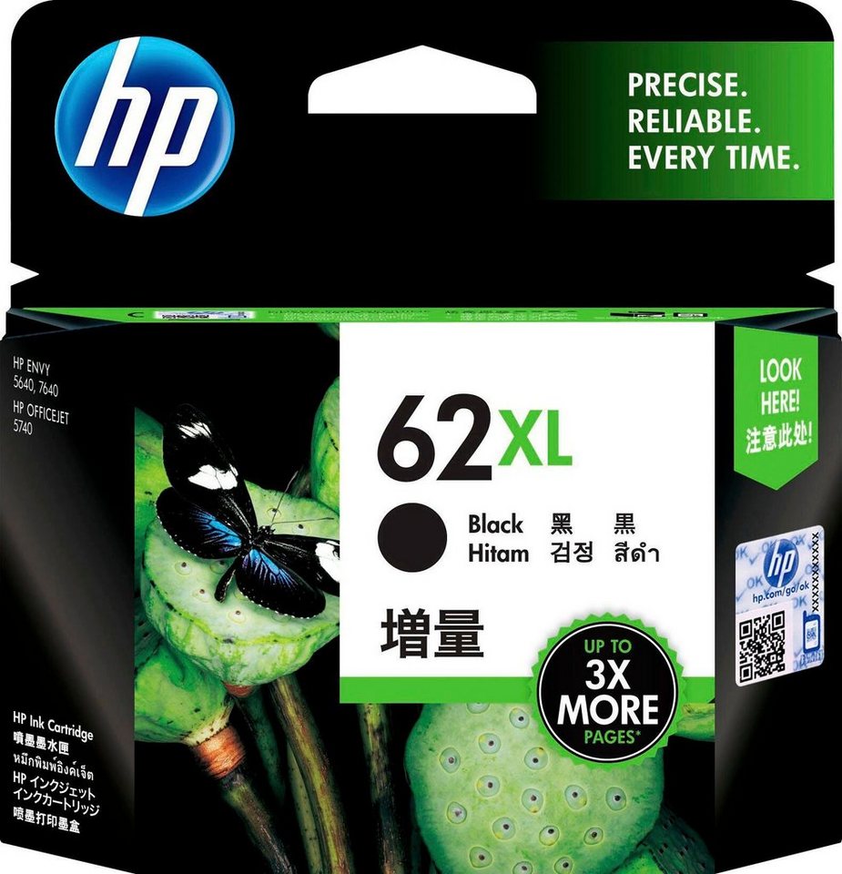 HP 62XL Tintenpatrone – Schwarz – 1 Stück
