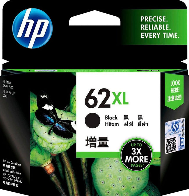 HP 62XL Tintenpatrone – Schwarz – 1 Stück